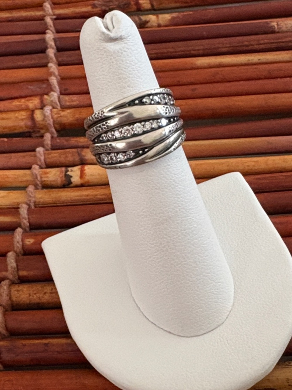 Silpada Sterling Silver Organically Ring zirconia